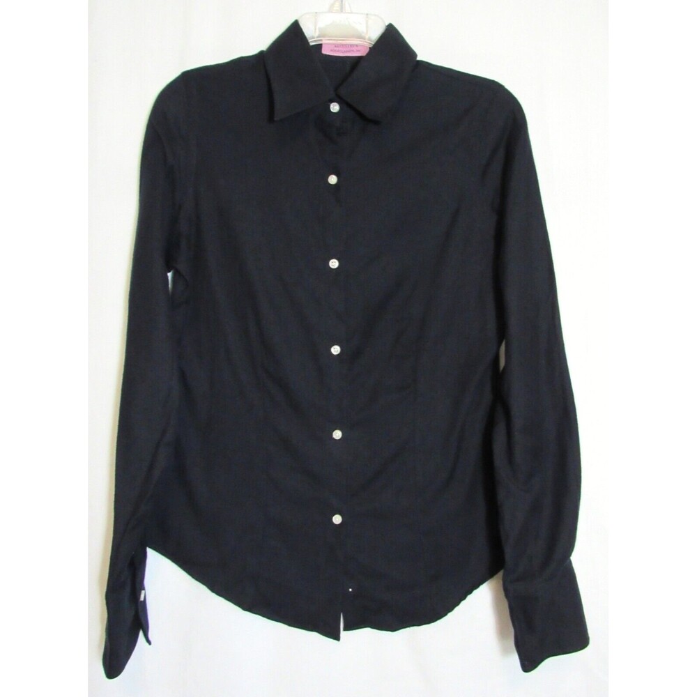 McCulley's Highlands NC Black Button Down Long Sleeve Shirt Size 38/8 NWT